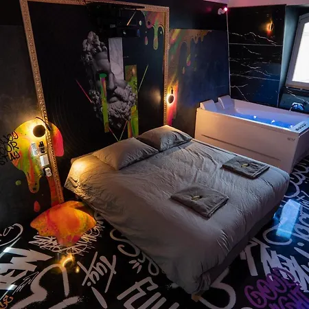 Apartamento Capsule Art Déco - Jacuzzi - Netflix - Cinéma - Arcade De Jeux&nintendo Switch - 2 - Filet Suspendu Valenciennes
